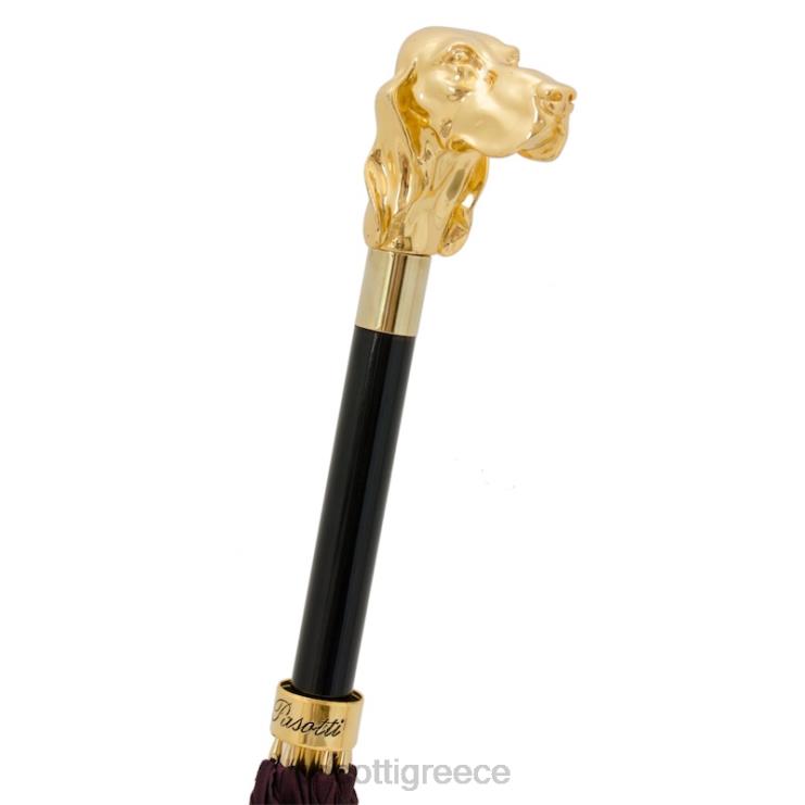 ομπρέλα | PASOTTI 479fa oxf-15 w40 - μπορντό ομπρέλα με χρυσό σκύλο 2N6B821 άνδρες